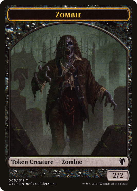 Zombie (TC17-005) - Commander 2017 Tokens - Premium MTG Single from Wizards of the Coast - Just $0! Shop now at Game Crave Tournament Store