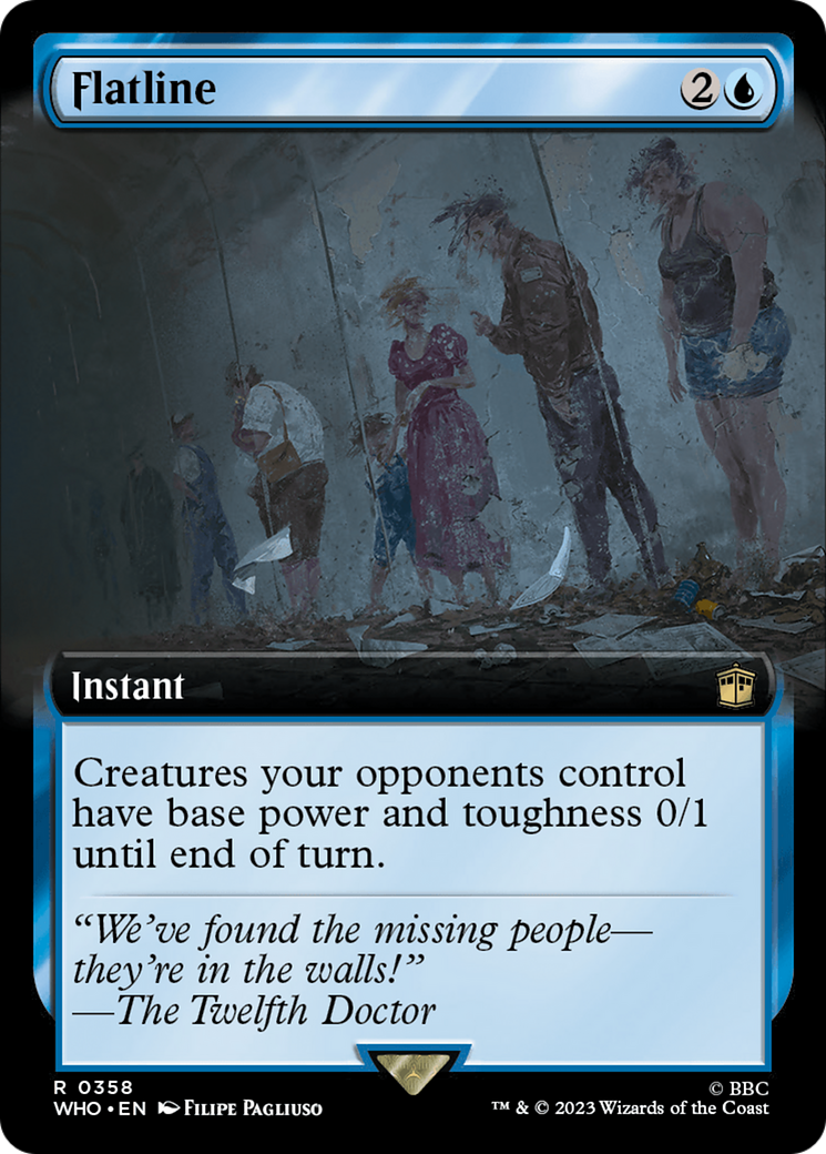 Flatline (WHO-358) - Doctor Who: (Extended Art) - Premium MTG Single from Wizards of the Coast - Just $0.34! Shop now at Game Crave Tournament Store
