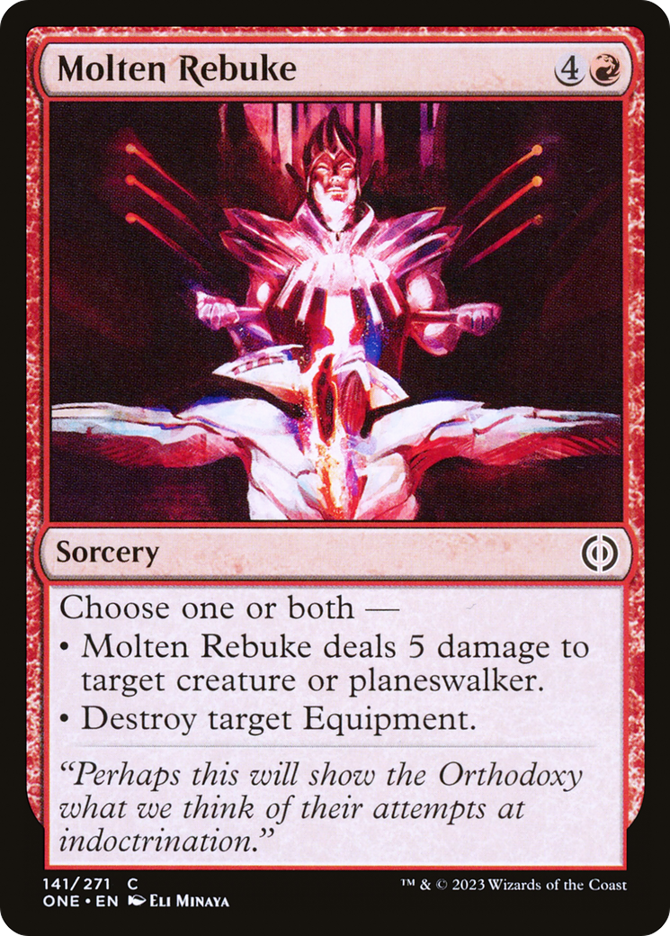 Molten Rebuke (ONE-141) - Phyrexia: All Will Be One - Premium MTG Single from Wizards of the Coast - Just $0.25! Shop now at Game Crave Tournament Store