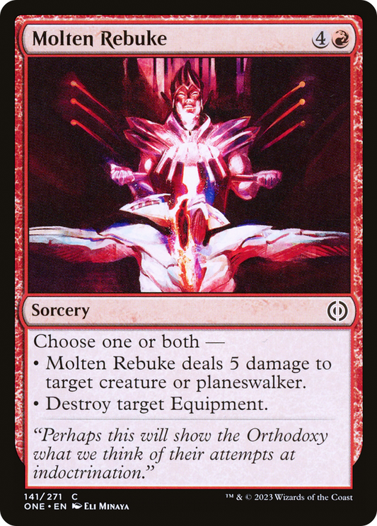 Molten Rebuke (ONE-141) - Phyrexia: All Will Be One - Premium MTG Single from Wizards of the Coast - Just $0.25! Shop now at Game Crave Tournament Store