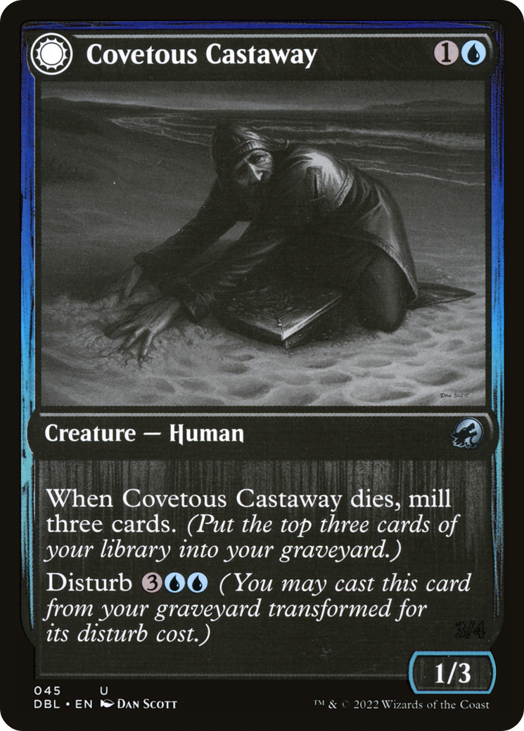Covetous Castaway // Ghostly Castigator (DBL-045) - Innistrad: Double Feature: (Double Faced Transform) - Premium MTG Single from Wizards of the Coast - Just $0.08! Shop now at Game Crave Tournament Store