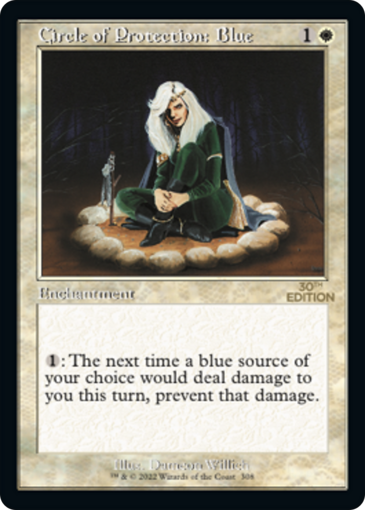 Circle of Protection: Blue (30A-308) - 30th Anniversary Edition - Premium MTG Single from Wizards of the Coast - Just $3.60! Shop now at Game Crave Tournament Store