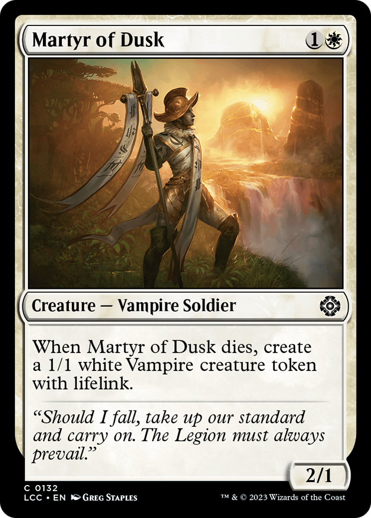 Martyr of Dusk (LCC-132) - The Lost Caverns of Ixalan Commander - Premium MTG Single from Wizards of the Coast - Just $0.08! Shop now at Game Crave Tournament Store