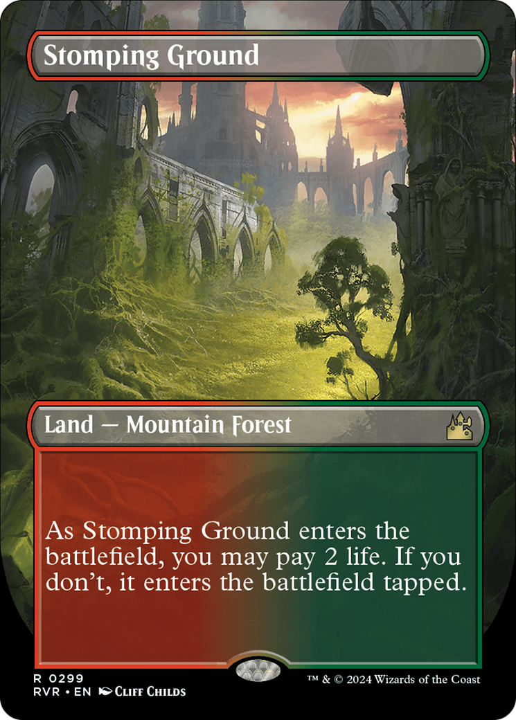 Stomping Ground (RVR-299) - Ravnica Remastered (Borderless) Foil - Premium MTG Single from Wizards of the Coast - Just $6.28! Shop now at Game Crave Tournament Store