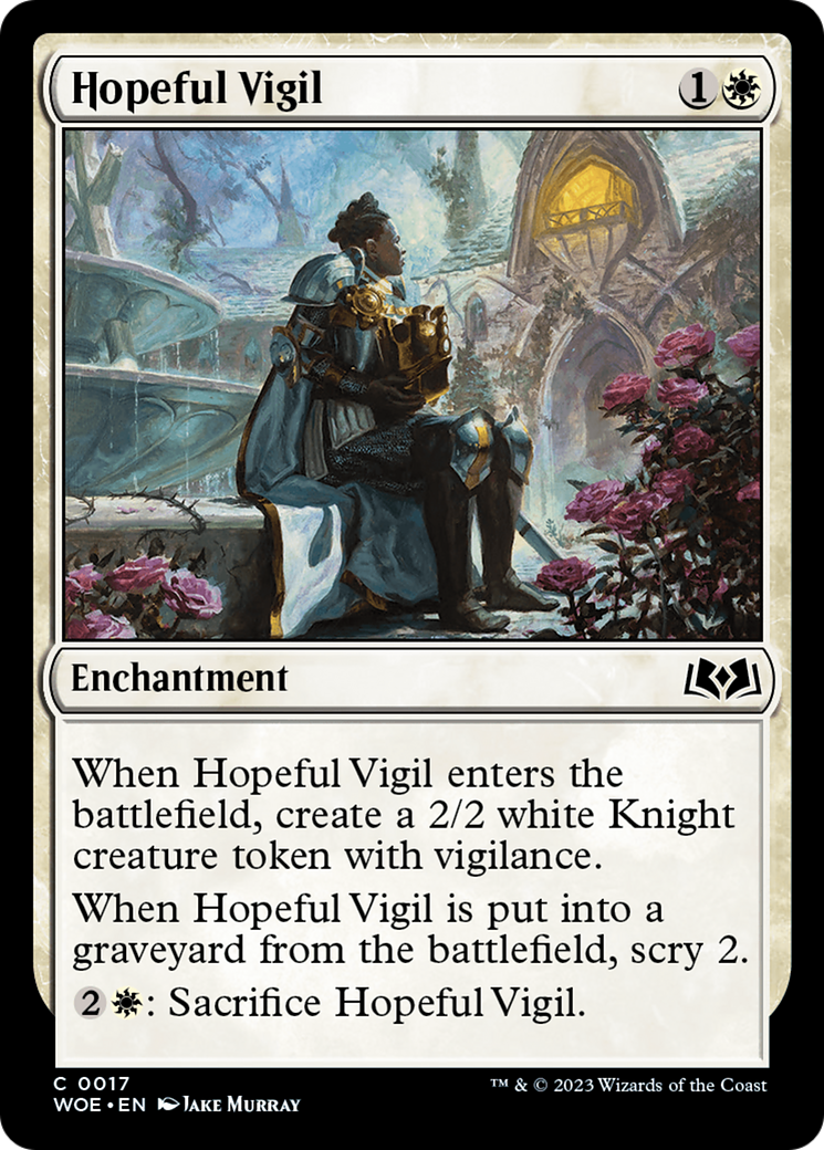 Hopeful Vigil (WOE-017) - Wilds of Eldraine Foil - Premium MTG Single from Wizards of the Coast - Just $0.08! Shop now at Game Crave Tournament Store