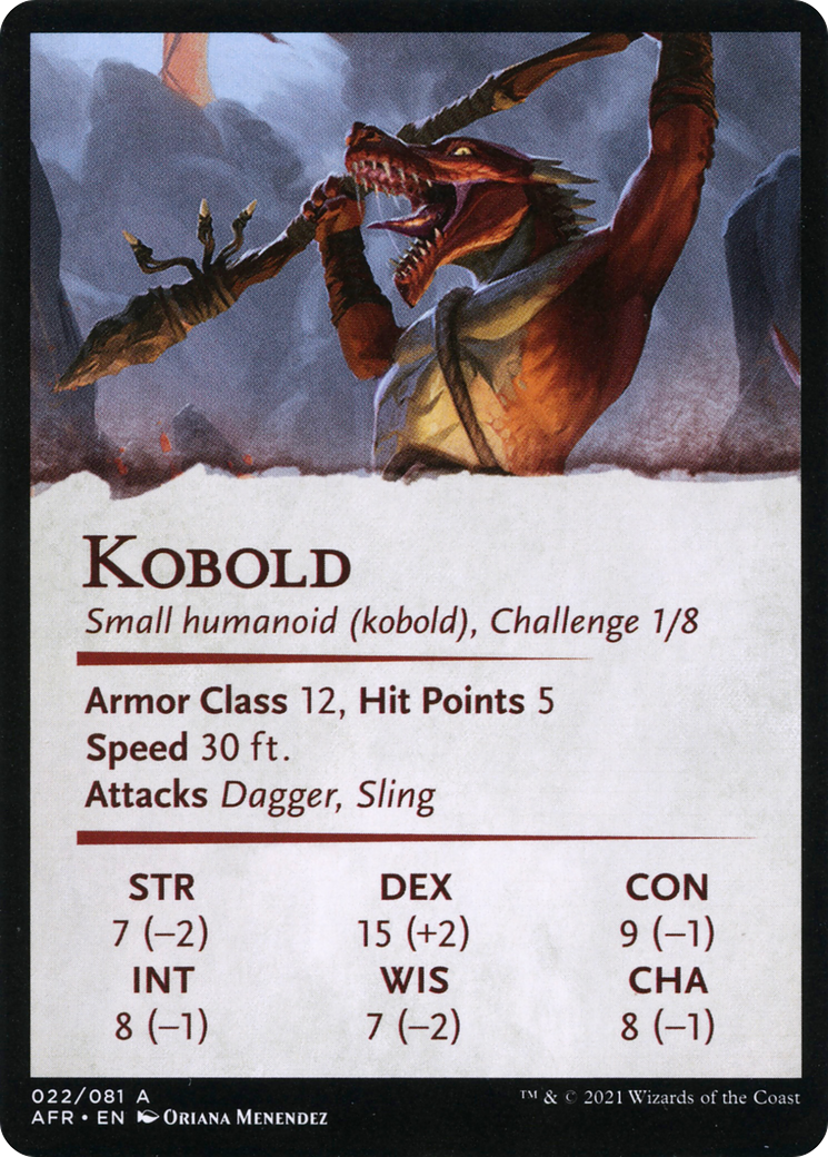 Minion of the Mighty // Kobold (AAFR-022) - Adventures in the Forgotten Realms Art Series (Borderless) Foil - Premium MTG Single from Wizards of the Coast - Just $0! Shop now at Game Crave Tournament Store