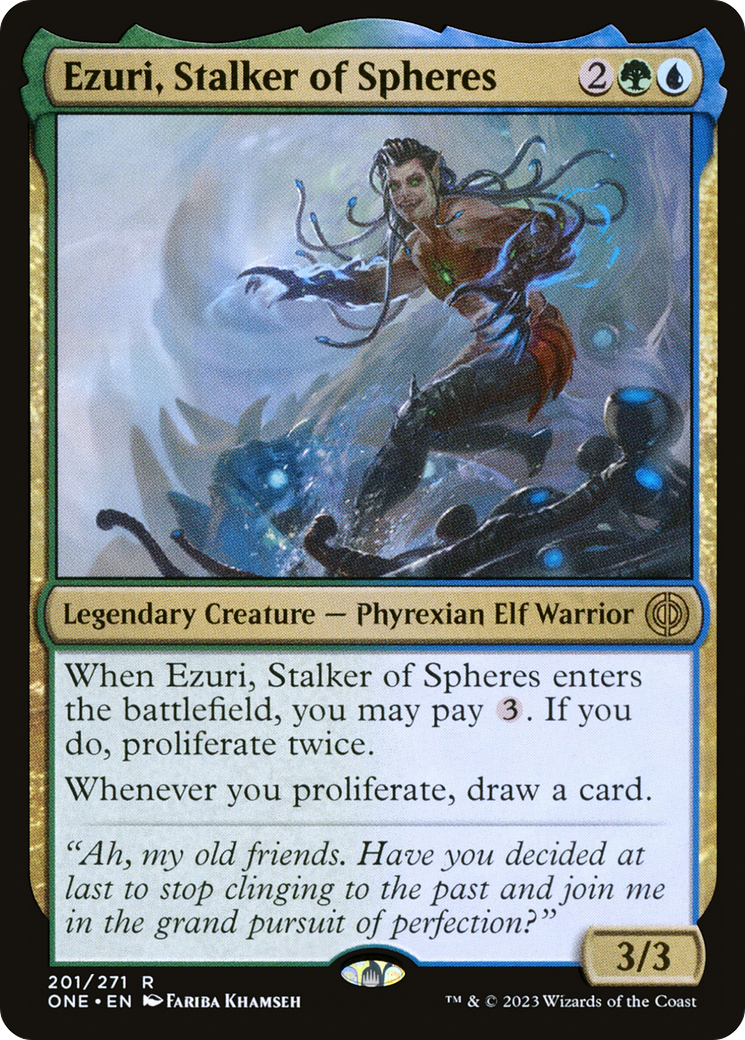 Ezuri, Stalker of Spheres (ONE-201) - Phyrexia: All Will Be One - Premium MTG Single from Wizards of the Coast - Just $0.11! Shop now at Game Crave Tournament Store