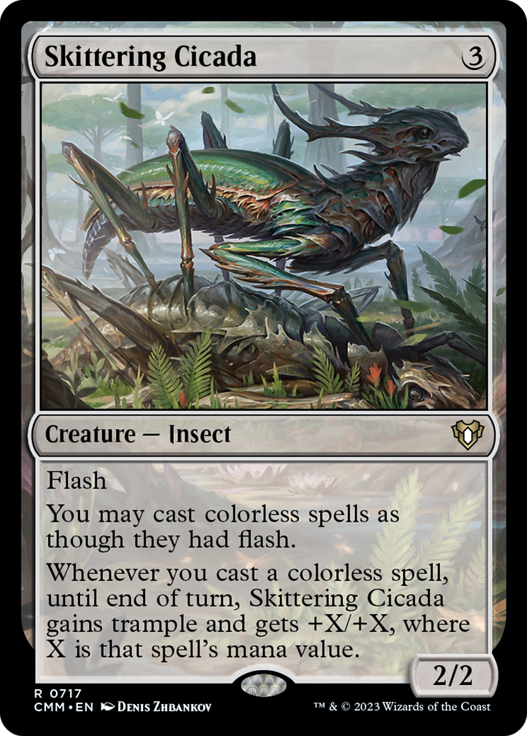 Skittering Cicada (CMM-717) - Commander Masters - Premium MTG Single from Wizards of the Coast - Just $2.18! Shop now at Game Crave Tournament Store