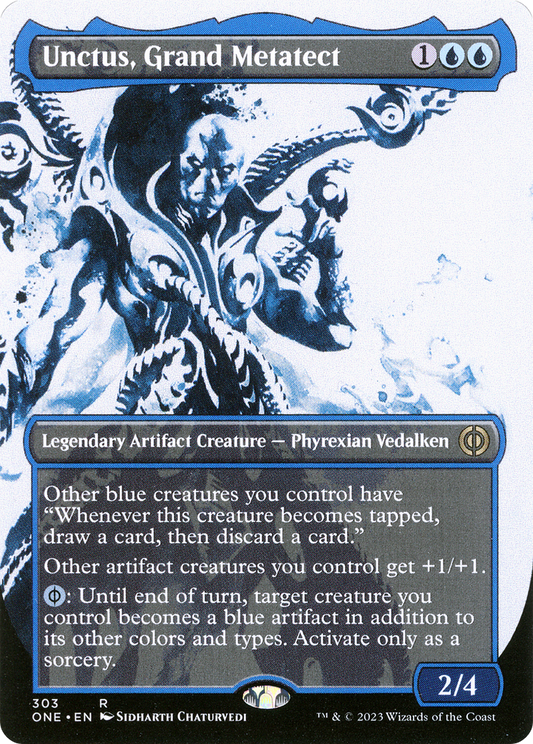 Unctus, Grand Metatect (ONE-303) - Phyrexia: All Will Be One: (Showcase) (Borderless) - Premium MTG Single from Wizards of the Coast - Just $0.08! Shop now at Game Crave Tournament Store