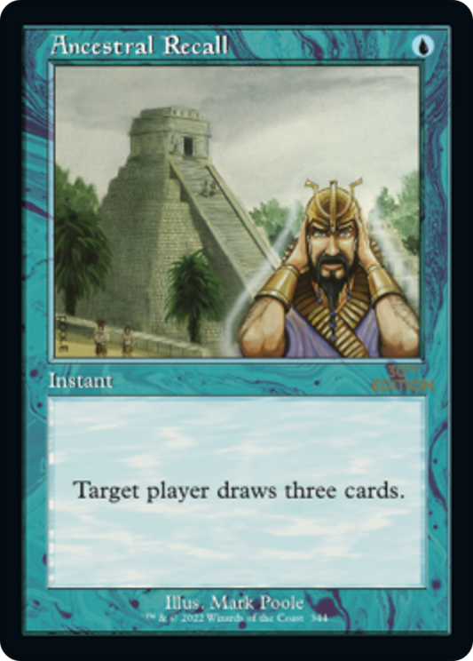 Ancestral Recall (30A-344) - 30th Anniversary Edition - Premium MTG Single from Wizards of the Coast - Just $120! Shop now at Game Crave Tournament Store