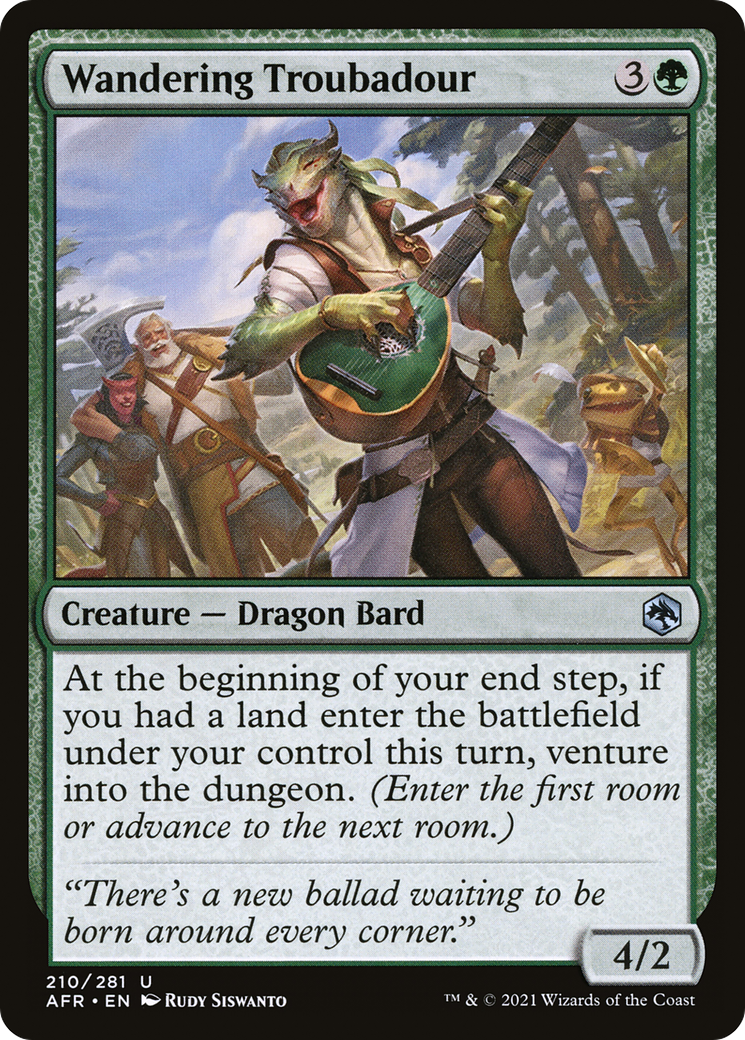 Wandering Troubadour (AFR-210) - Adventures in the Forgotten Realms - Premium MTG Single from Wizards of the Coast - Just $0.08! Shop now at Game Crave Tournament Store