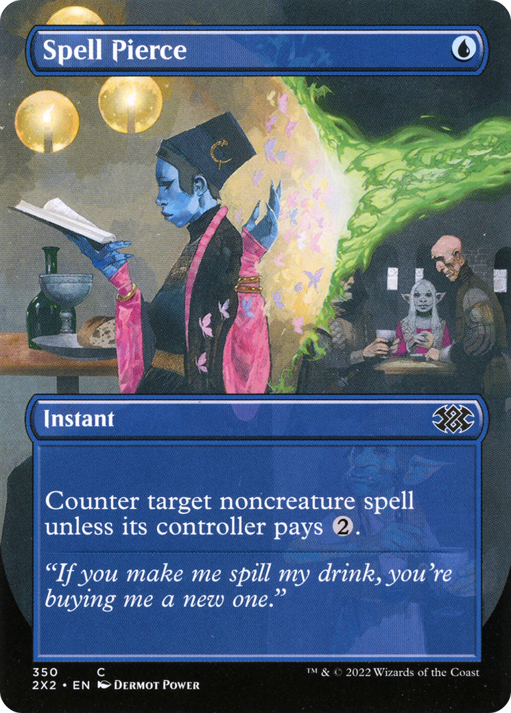 Spell Pierce (2X2-350) - Double Masters 2022 (Borderless) Foil - Premium MTG Single from Wizards of the Coast - Just $0.93! Shop now at Game Crave Tournament Store
