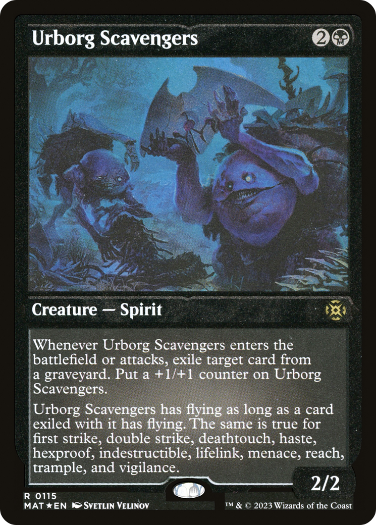 Urborg Scavengers (MAT-115) - March of the Machine: The Aftermath Etched Foil - Premium MTG Single from Wizards of the Coast - Just $0.08! Shop now at Game Crave Tournament Store