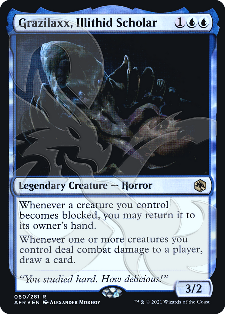 Grazilaxx, Illithid Scholar (PAFR-60A) - Adventures in the Forgotten Realms Promos Foil - Premium MTG Single from Wizards of the Coast - Just $2.43! Shop now at Game Crave Tournament Store