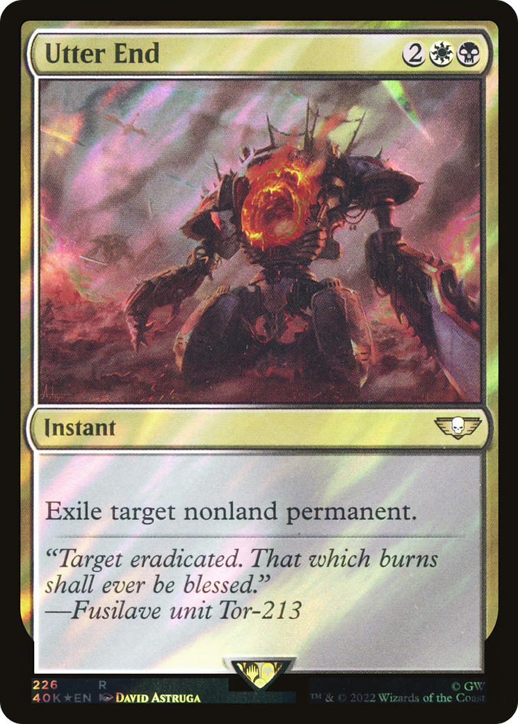 Utter End (40K-226★) - Warhammer 40,000 Commander Foil - Premium MTG Single from Wizards of the Coast - Just $0.14! Shop now at Game Crave Tournament Store