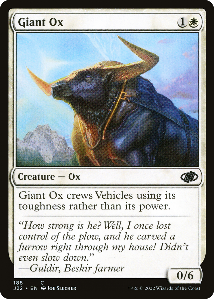 Giant Ox (J22-188) - Jumpstart 2022 - Premium MTG Single from Wizards of the Coast - Just $0.08! Shop now at Game Crave Tournament Store