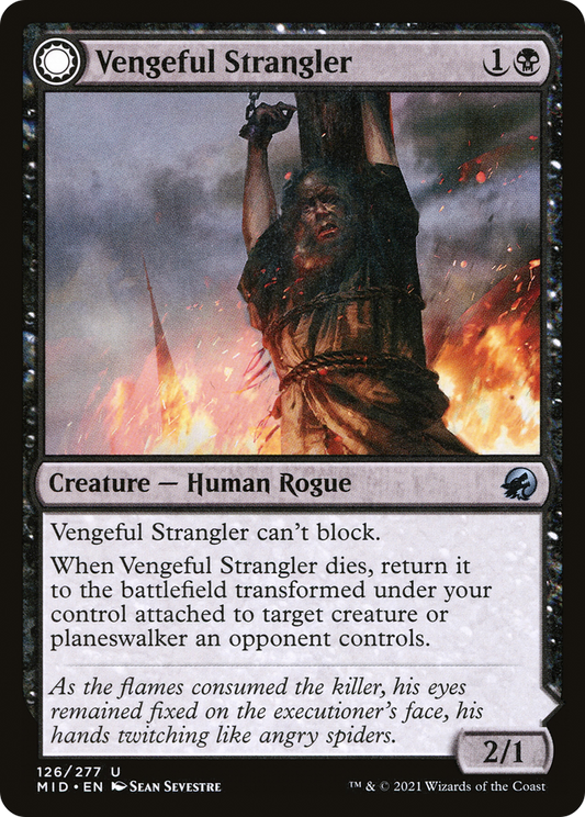 Vengeful Strangler // Strangling Grasp (MID-126) - Innistrad: Midnight Hunt: (Double Faced Transform) Foil - Premium MTG Single from Wizards of the Coast - Just $0.08! Shop now at Game Crave Tournament Store