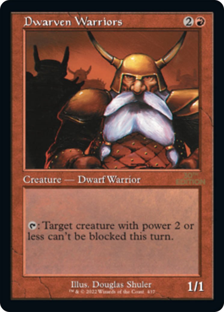 Dwarven Warriors (30A-437) - 30th Anniversary Edition - Premium MTG Single from Wizards of the Coast - Just $10.40! Shop now at Game Crave Tournament Store