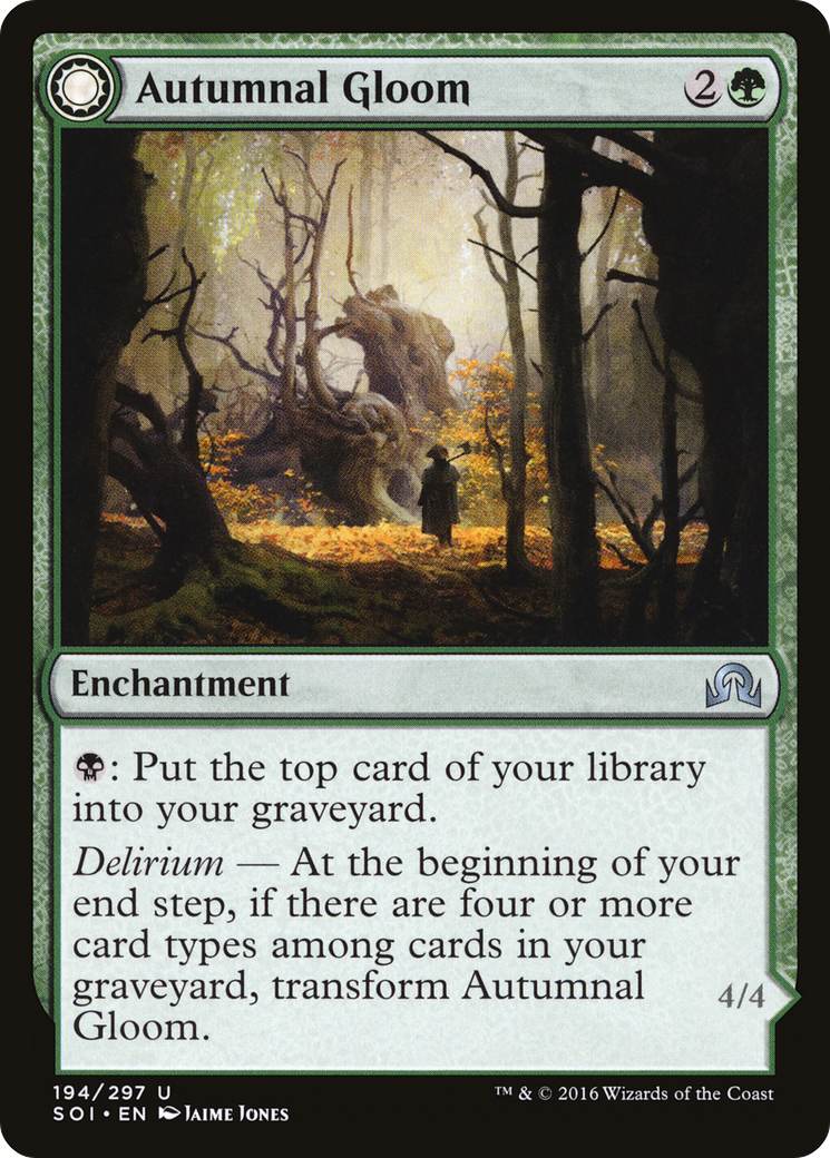 Autumnal Gloom // Ancient of the Equinox (SOI-194) - Shadows over Innistrad: (Double Faced Transform) Foil - Premium MTG Single from Wizards of the Coast - Just $0.25! Shop now at Game Crave Tournament Store