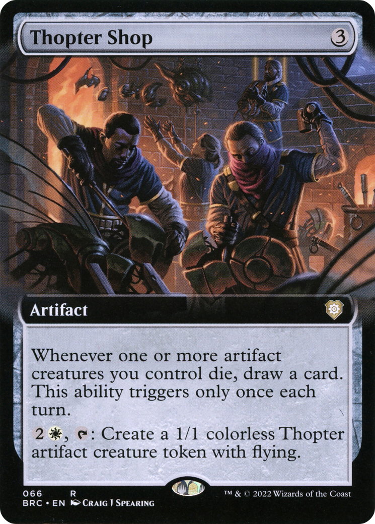 Thopter Shop (BRC-066) - The Brothers' War Commander: (Extended Art) - Premium MTG Single from Wizards of the Coast - Just $0.27! Shop now at Game Crave Tournament Store