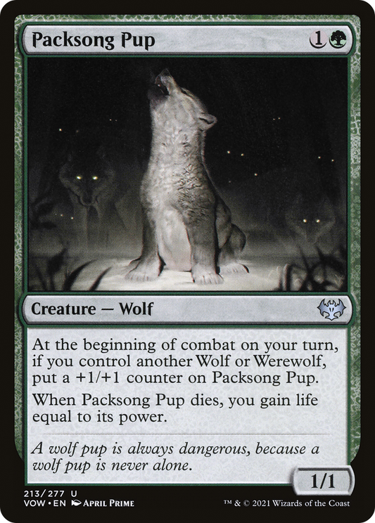 Packsong Pup (VOW-213) - Innistrad: Crimson Vow - Premium MTG Single from Wizards of the Coast - Just $0.08! Shop now at Game Crave Tournament Store