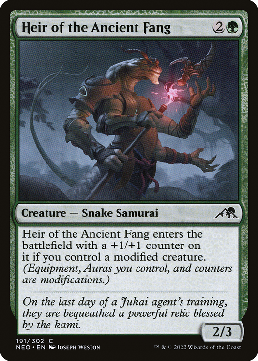 Heir of the Ancient Fang (NEO-191) - Kamigawa: Neon Dynasty - Premium MTG Single from Wizards of the Coast - Just $0.08! Shop now at Game Crave Tournament Store