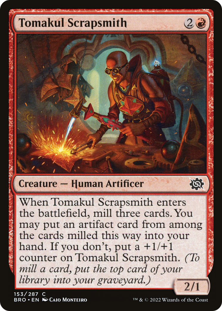 Tomakul Scrapsmith (BRO-153) - The Brothers' War - Premium MTG Single from Wizards of the Coast - Just $0.08! Shop now at Game Crave Tournament Store