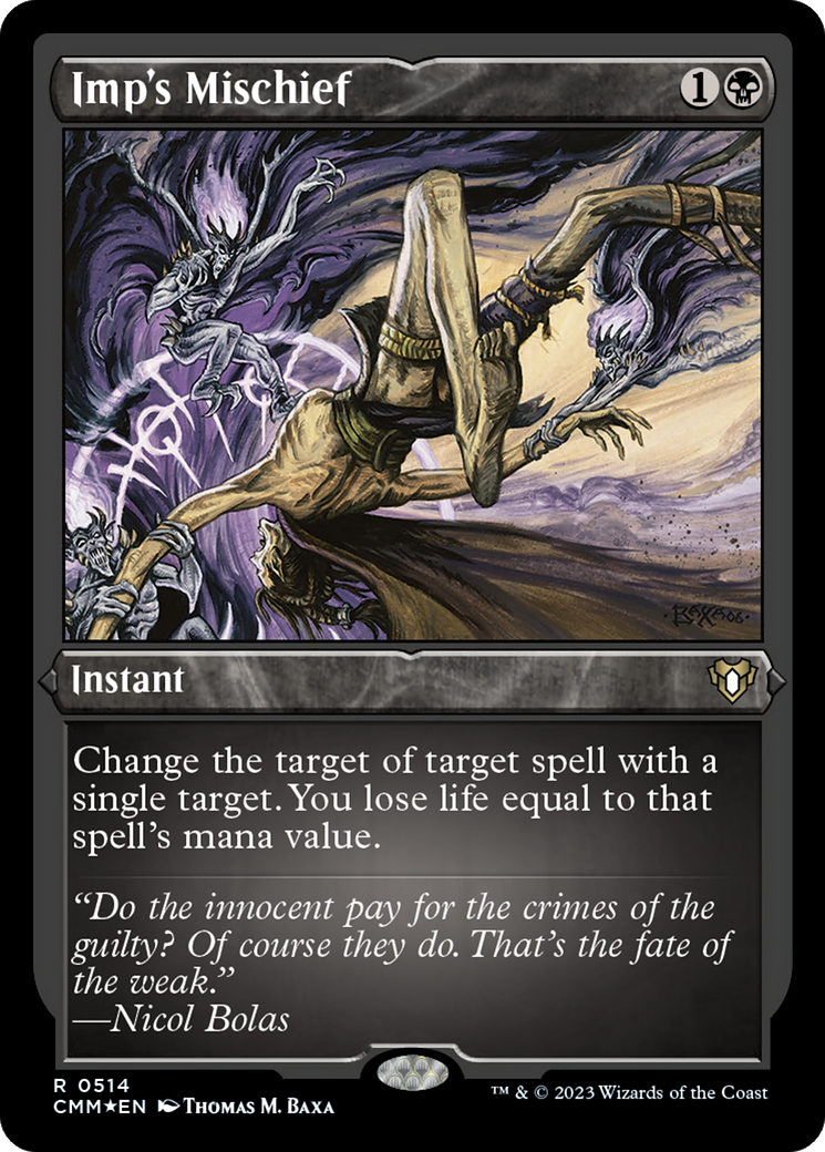 Imp's Mischief (CMM-514) - Commander Masters Etched Foil - Premium MTG Single from Wizards of the Coast - Just $3.77! Shop now at Game Crave Tournament Store