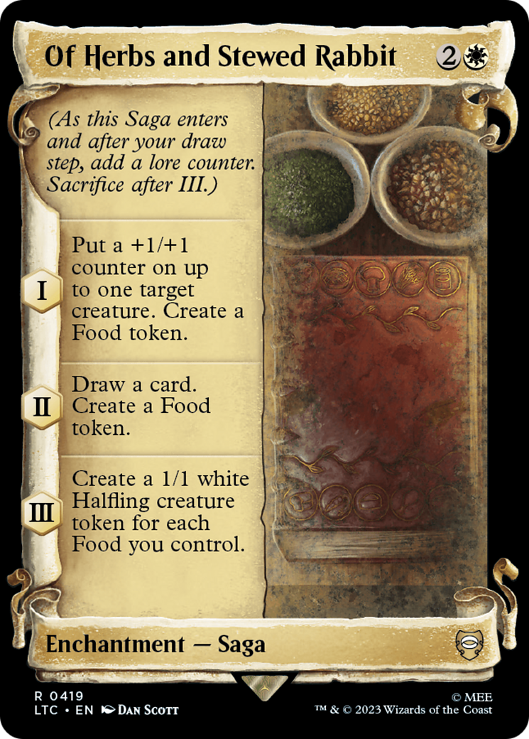 Of Herbs and Stewed Rabbit (LTC-419) - Tales of Middle-earth Commander: (Showcase) Foil - Premium MTG Single from Wizards of the Coast - Just $1.93! Shop now at Game Crave Tournament Store