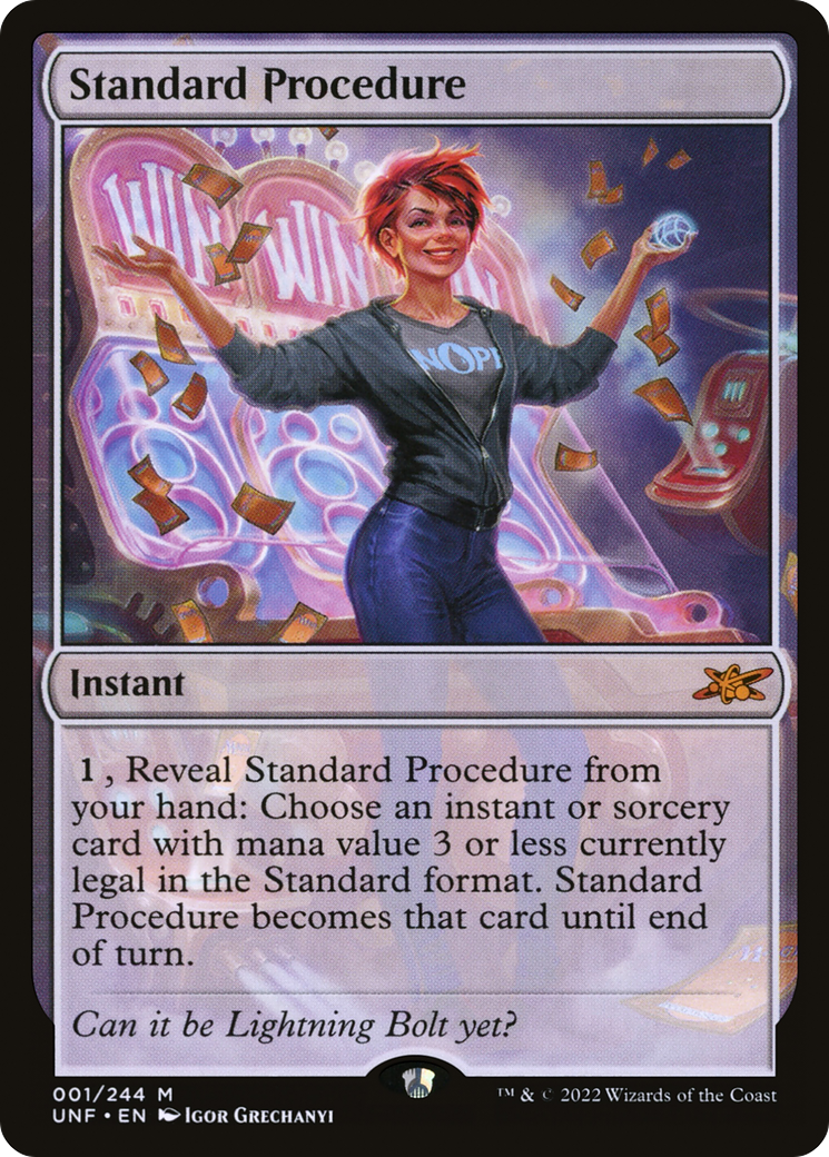 Standard Procedure (UNF-001) - Unfinity - Premium MTG Single from Wizards of the Coast - Just $0.25! Shop now at Game Crave Tournament Store