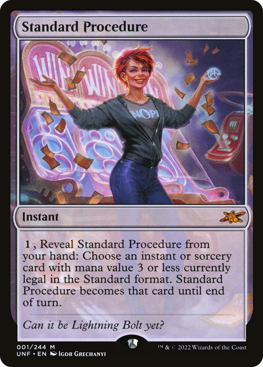 Standard Procedure (UNF-001) - Unfinity - Premium MTG Single from Wizards of the Coast - Just $0.25! Shop now at Game Crave Tournament Store