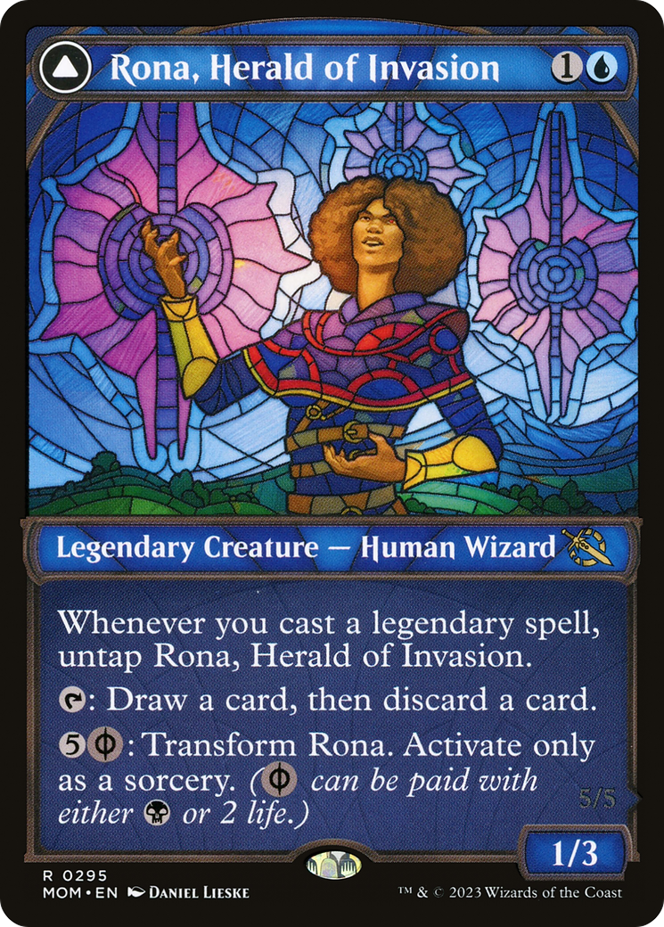 Rona, Herald of Invasion // Rona, Tolarian Obliterator (MOM-295) - March of the Machine: (Showcase) Foil - Premium MTG Single from Wizards of the Coast - Just $0.30! Shop now at Game Crave Tournament Store
