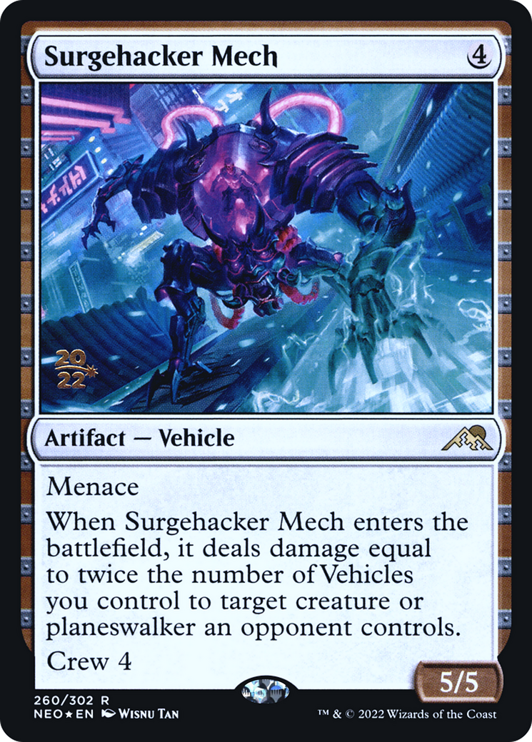 Surgehacker Mech (PNEO-260S) - Kamigawa: Neon Dynasty Promos Foil - Premium MTG Single from Wizards of the Coast - Just $0.59! Shop now at Game Crave Tournament Store