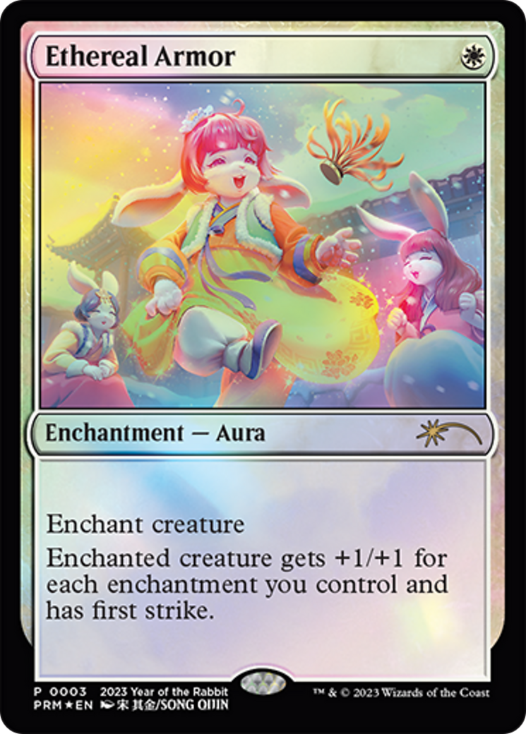 Ethereal Armor (PL23-005) - Year of the Rabbit 2023 Foil - Premium MTG Single from Wizards of the Coast - Just $3.81! Shop now at Game Crave Tournament Store