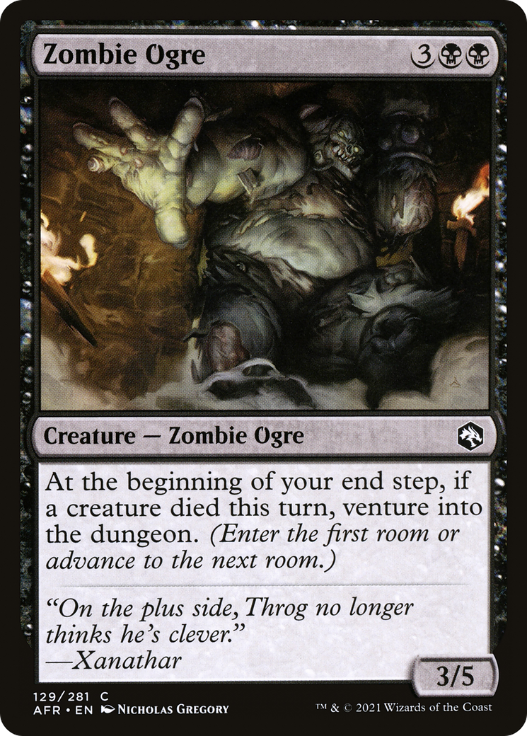 Zombie Ogre (AFR-129) - Adventures in the Forgotten Realms - Premium MTG Single from Wizards of the Coast - Just $0.25! Shop now at Game Crave Tournament Store