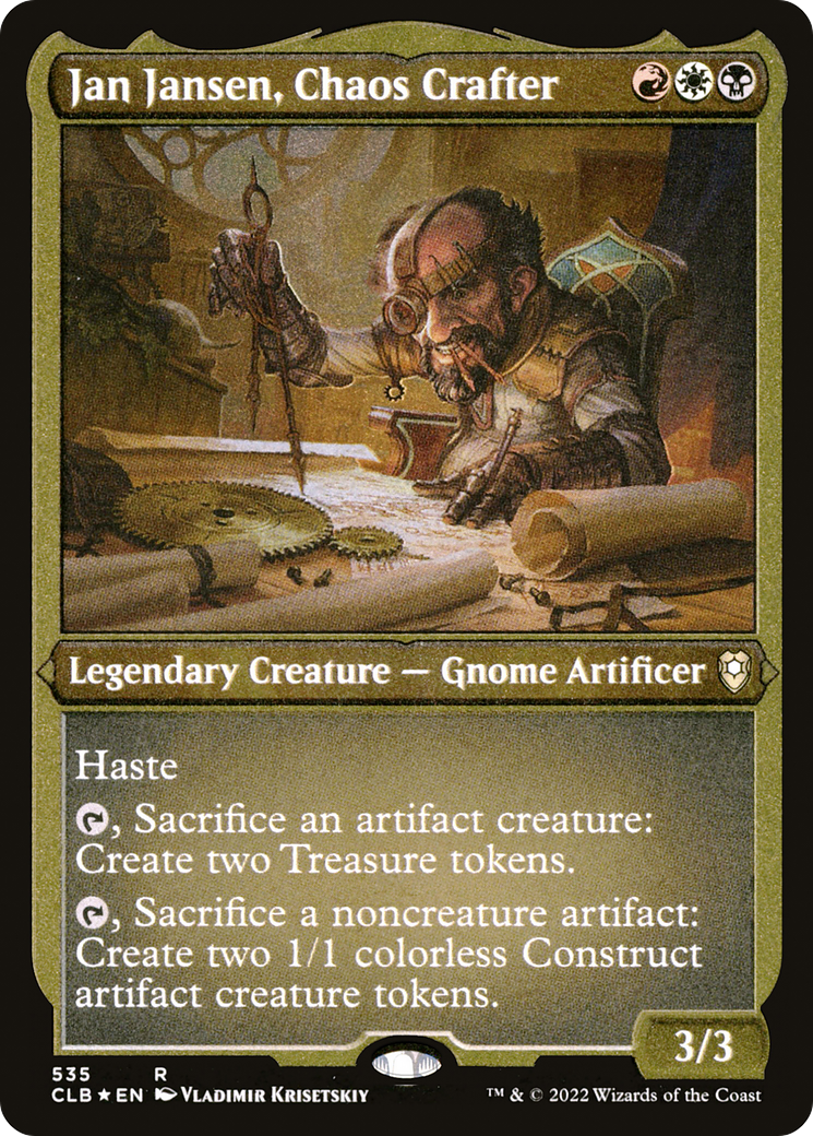Jan Jansen, Chaos Crafter (CLB-535) - Commander Legends: Battle for Baldur's Gate Etched Foil - Premium MTG Single from Wizards of the Coast - Just $0.08! Shop now at Game Crave Tournament Store