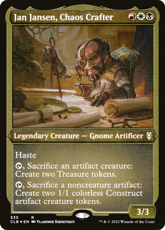 Jan Jansen, Chaos Crafter (CLB-535) - Commander Legends: Battle for Baldur's Gate Etched Foil - Premium MTG Single from Wizards of the Coast - Just $0.08! Shop now at Game Crave Tournament Store