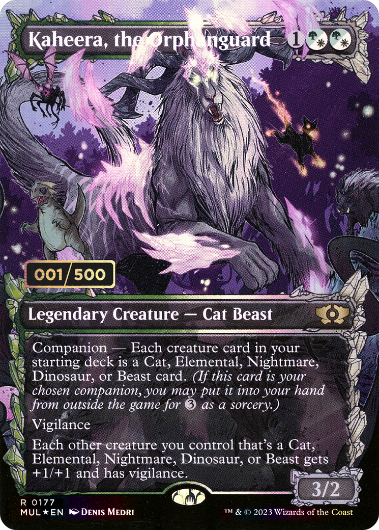 Kaheera, the Orphanguard (MUL-177Z) - Multiverse Legends: (Showcase) (Borderless) Foil - Premium MTG Single from Wizards of the Coast - Just $48.99! Shop now at Game Crave Tournament Store