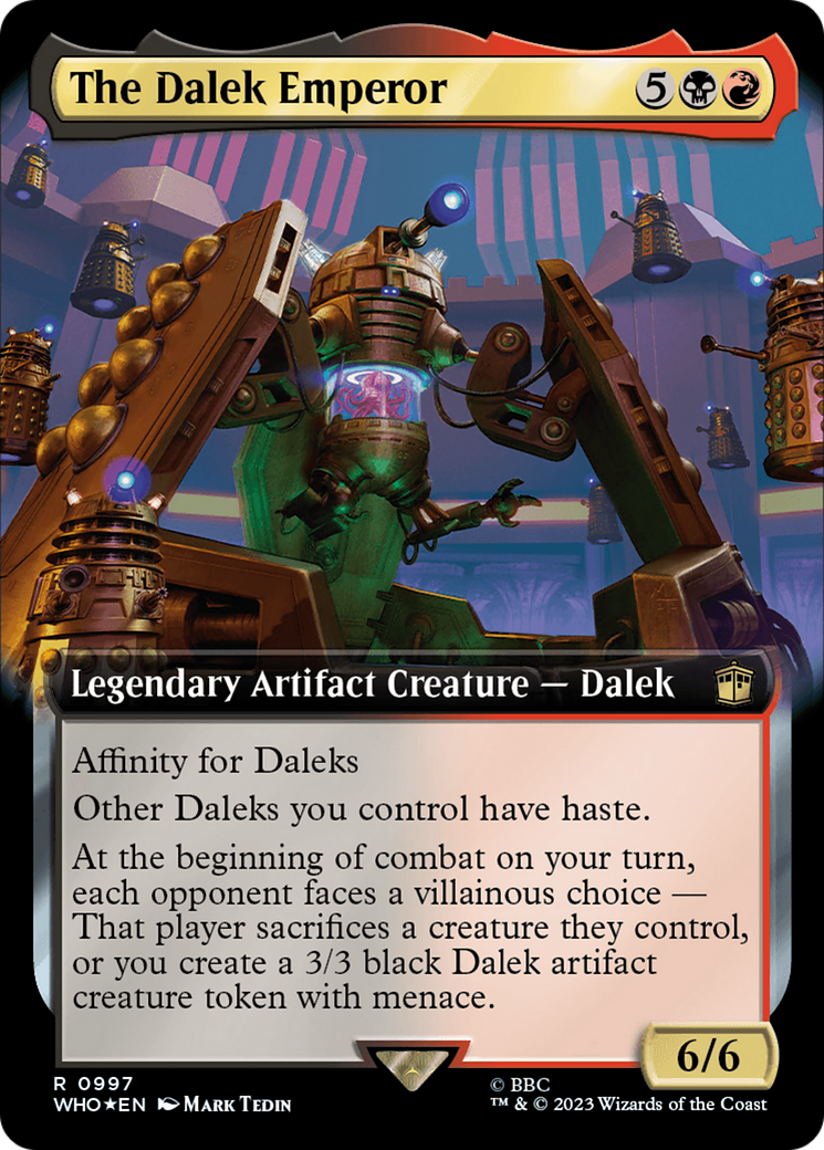 The Dalek Emperor (WHO-997) - Doctor Who: (Extended Art) Foil - Premium MTG Single from Wizards of the Coast - Just $0.60! Shop now at Game Crave Tournament Store