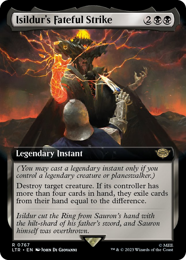 Isildur's Fateful Strike (LTR-767) - The Lord of the Rings: Tales of Middle-earth: (Extended Art) Foil - Premium MTG Single from Wizards of the Coast - Just $0.08! Shop now at Game Crave Tournament Store