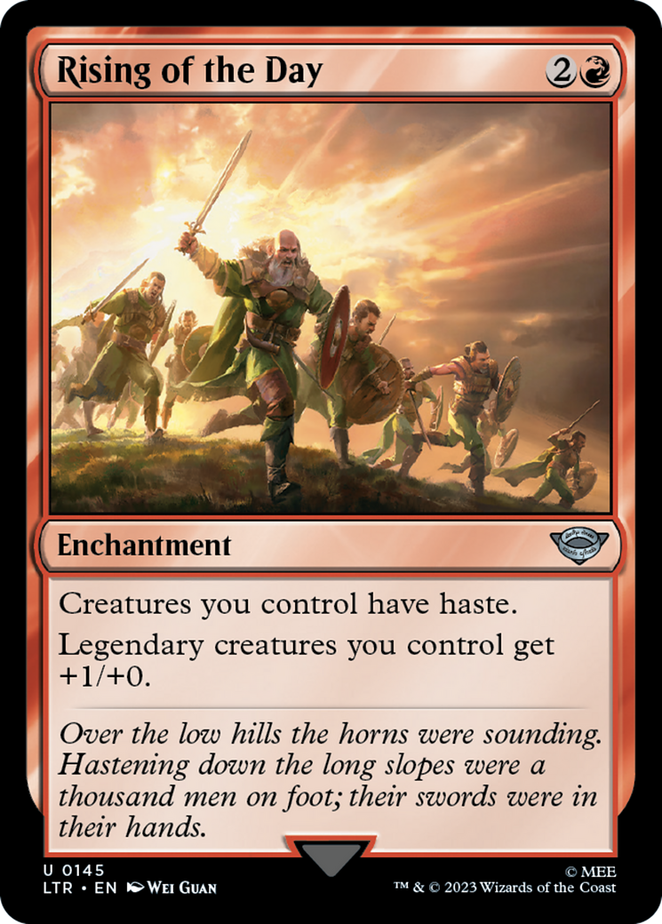 Rising of the Day (LTR-145) - The Lord of the Rings: Tales of Middle-earth Foil - Premium MTG Single from Wizards of the Coast - Just $0.15! Shop now at Game Crave Tournament Store
