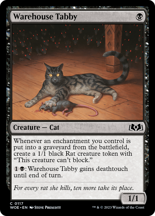 Warehouse Tabby (WOE-117) - Wilds of Eldraine Foil - Premium MTG Single from Wizards of the Coast - Just $0.25! Shop now at Game Crave Tournament Store