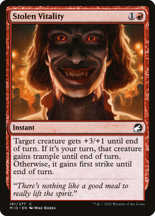 Stolen Vitality (MID-161) - Innistrad: Midnight Hunt - Premium MTG Single from Wizards of the Coast - Just $0.08! Shop now at Game Crave Tournament Store