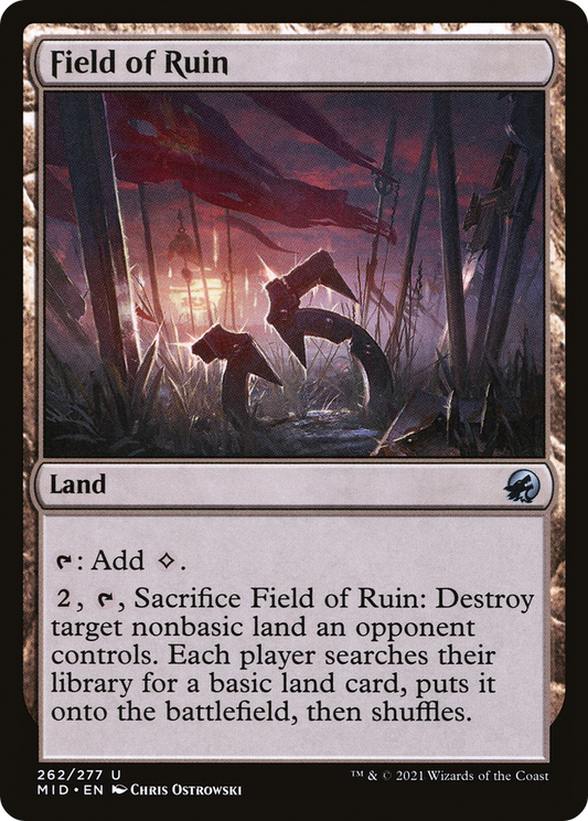 Field of Ruin (MID-262) - Innistrad: Midnight Hunt - Premium MTG Single from Wizards of the Coast - Just $0.25! Shop now at Game Crave Tournament Store