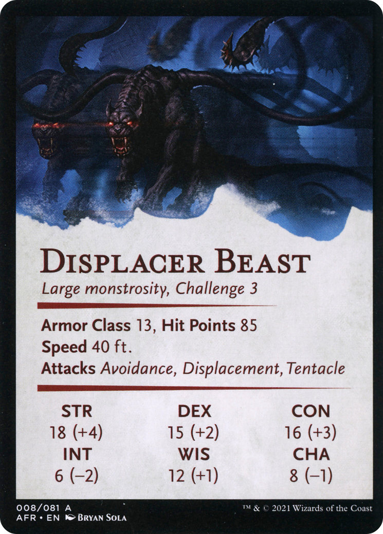 Displacer Beast // Displacer Beast (AAFR-008) - Adventures in the Forgotten Realms Art Series (Borderless) Foil - Premium MTG Single from Wizards of the Coast - Just $0! Shop now at Game Crave Tournament Store