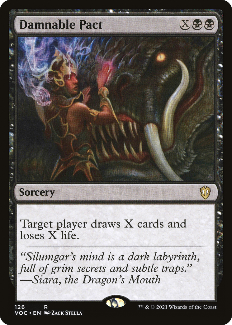 Damnable Pact (VOC-126) - Crimson Vow Commander - Premium MTG Single from Wizards of the Coast - Just $0.24! Shop now at Game Crave Tournament Store