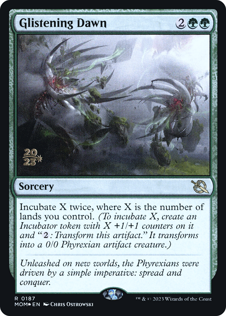 Glistening Dawn (PMOM-187S) - March of the Machine Promos Foil - Premium MTG Single from Wizards of the Coast - Just $0.25! Shop now at Game Crave Tournament Store