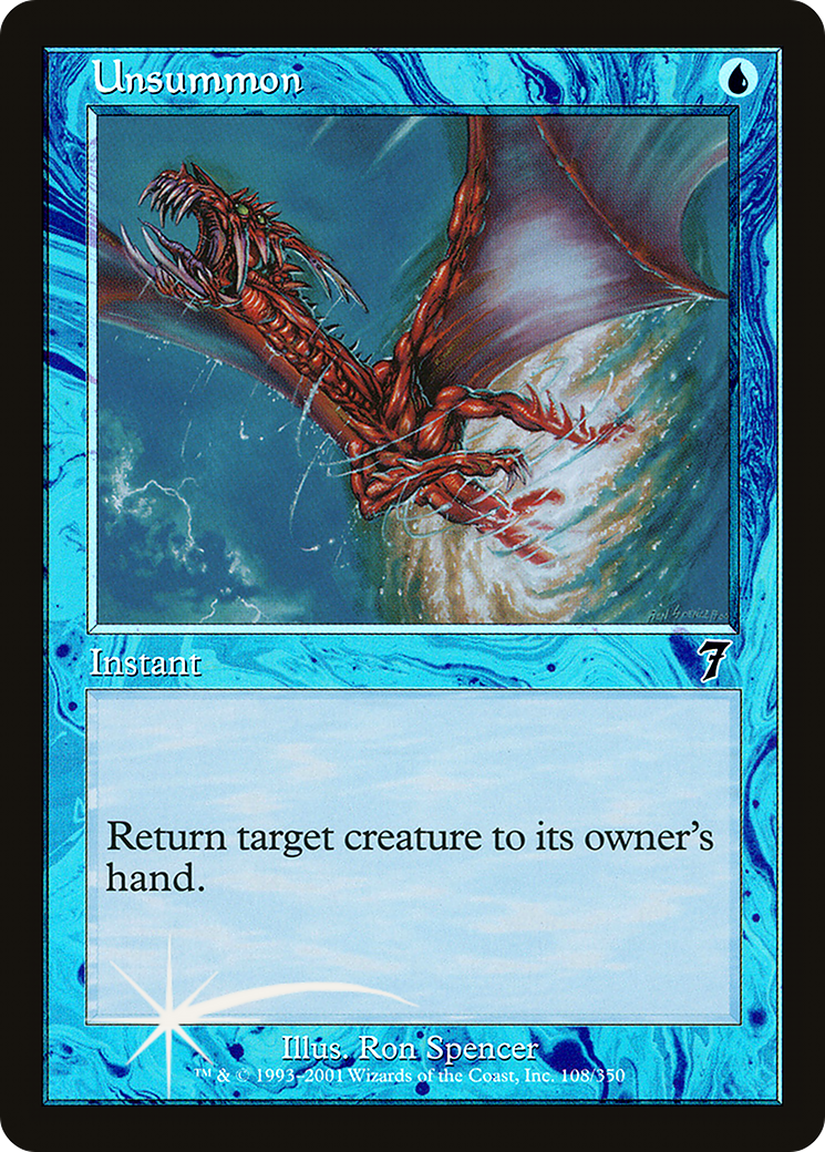 Unsummon (7ED-108★) - Seventh Edition Foil - Premium MTG Single from Wizards of the Coast - Just $6.42! Shop now at Game Crave Tournament Store