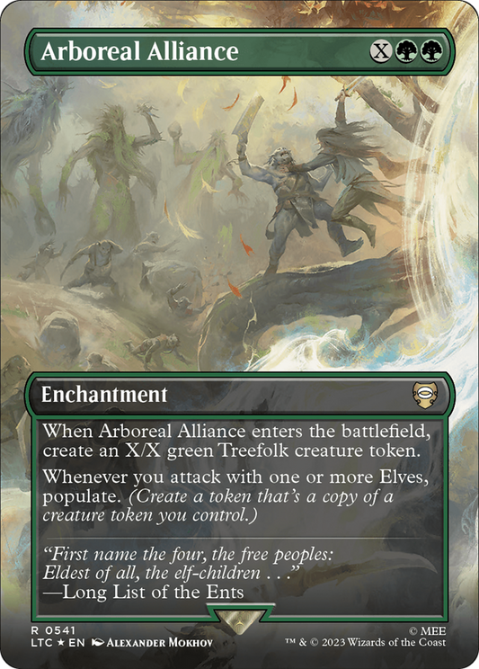 Arboreal Alliance (LTC-541) - Tales of Middle-earth Commander (Borderless) Foil - Premium MTG Single from Wizards of the Coast - Just $0.91! Shop now at Game Crave Tournament Store
