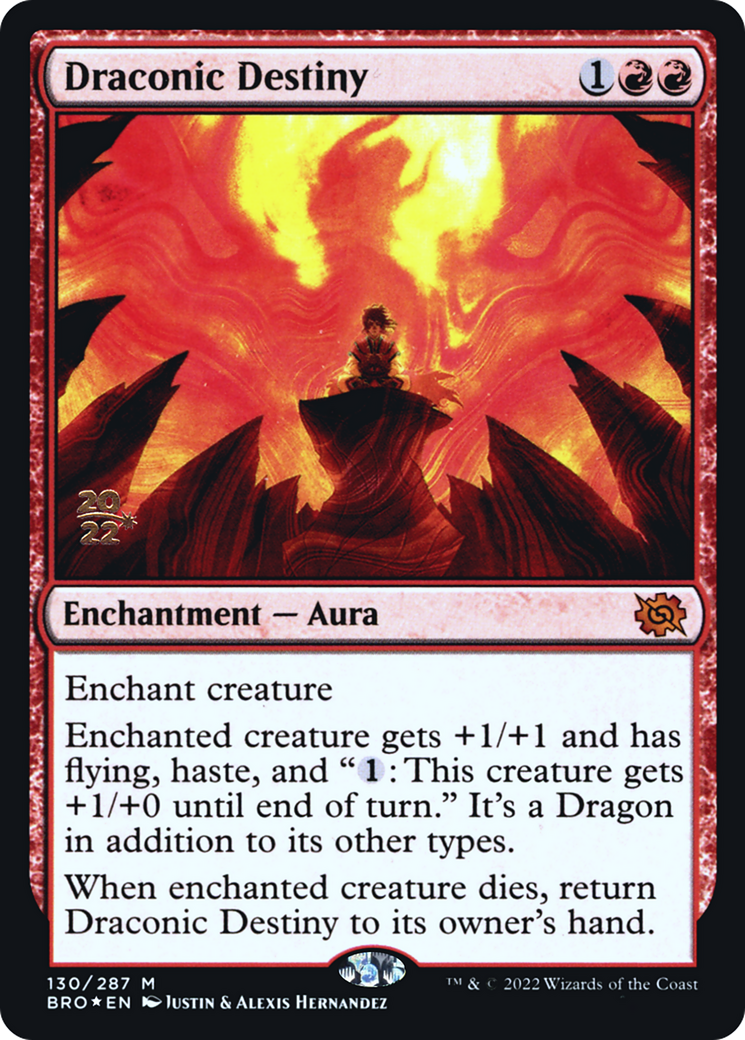 Draconic Destiny (PBRO-130S) - The Brothers' War Promos Foil - Premium MTG Single from Wizards of the Coast - Just $0.19! Shop now at Game Crave Tournament Store